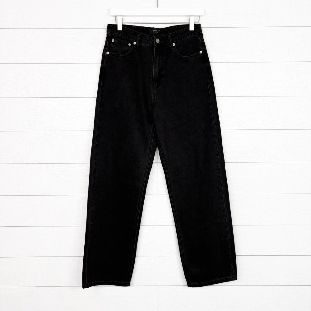 NWT White Fox With You Low Rise Wide Leg Jeans Vintage Black Small New